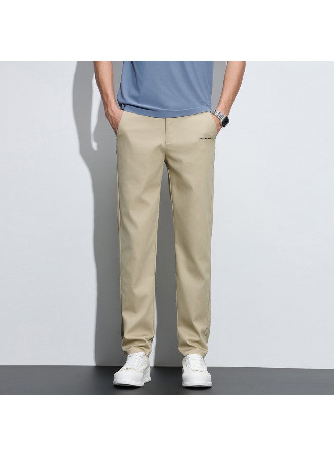 FOLUNSI business Men's Casual Trousers Solid Color Dress Pants - Smooth, Comfortable & Easy-care Pants - Image 4