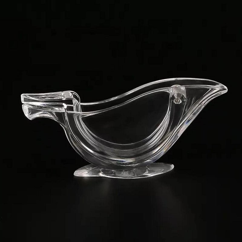VISMII Manual Lemon Juicer Acrylic Manual Lemon Slice Squeezer Portable Transparent Fruit Juicer Elegance Bird Shape Hand Juicer for Orange Lemon Lime Pomegranate 1pc Clear Pack Of 1 - Image 5