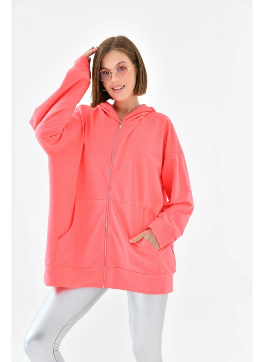 جارمي Ftz Women Zippered Sweat N.Fuchsia
