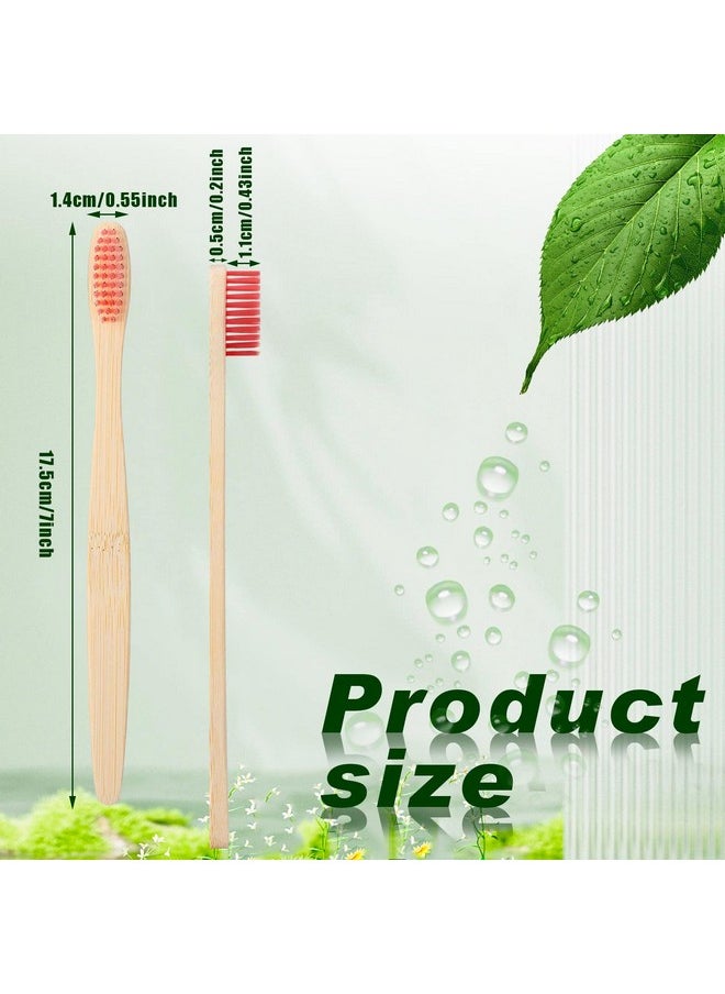Sieral Sieral 120 Pcs Bamboo Toothbrushes Soft Bristle Toothbrush Travel Wooden 7 Inch Manual for Kids Teens Adults Home Travel, Individually Wrapped, 12 Color, Blue,Green,Purple,White  - Image 4