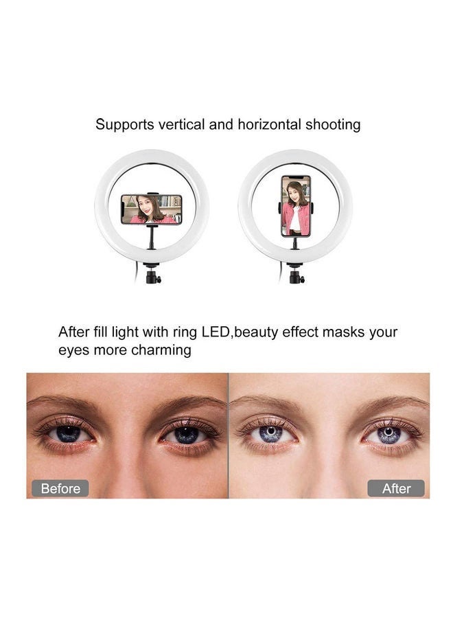 NIBEMINENT Foldable LED Ring Light Black/White  - Image 1