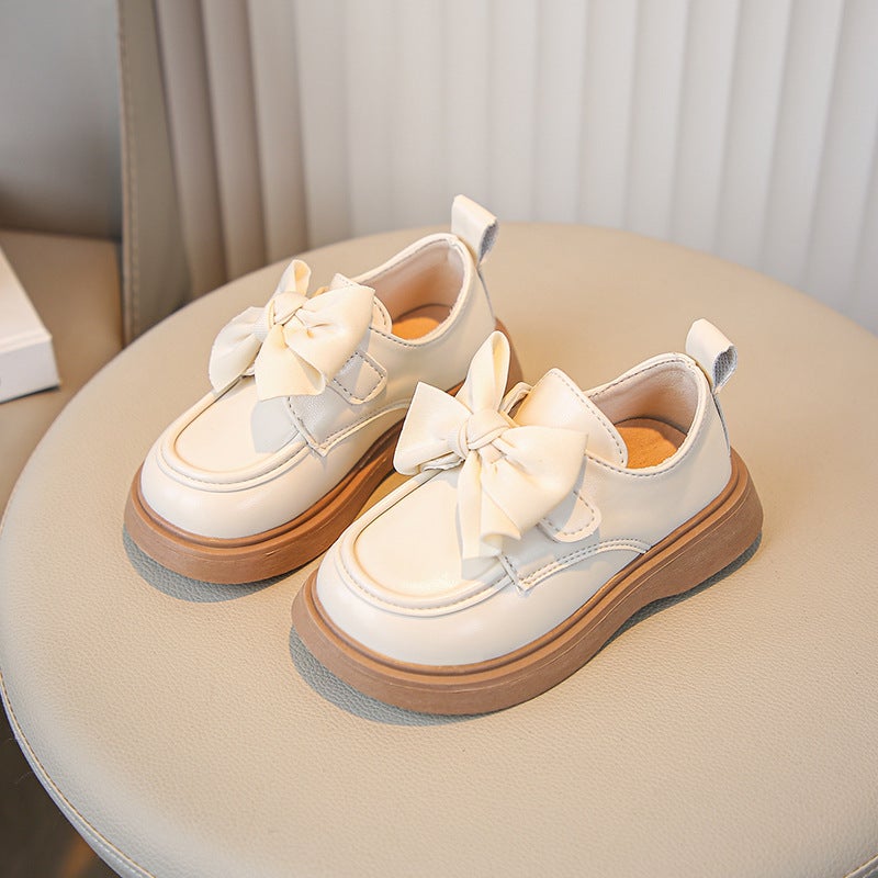 Girls'' Princess Shoes 2026 Spring and Autumn New Children''s Shoes Little Girl''s British-Style Leather Shoes Baby Girl''s Shallow Mouth Single Shoes Loafers - Image 1