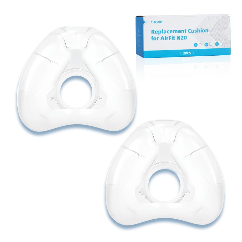 مناسب لتركيب مع AirFit N20 - واقي أنف سيليكون بديل متوسط - إكسسوارات خاصة لقناع جهاز التنفس الاصطناعي - 2 قطعة شفافة - Image 2