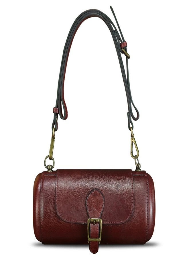 LRTO Genuine Leather Small Purses Shoulder Bag for Women Vintage Handmade Fashion Crossbody Bag Satchel (Coffee) - Image 1
