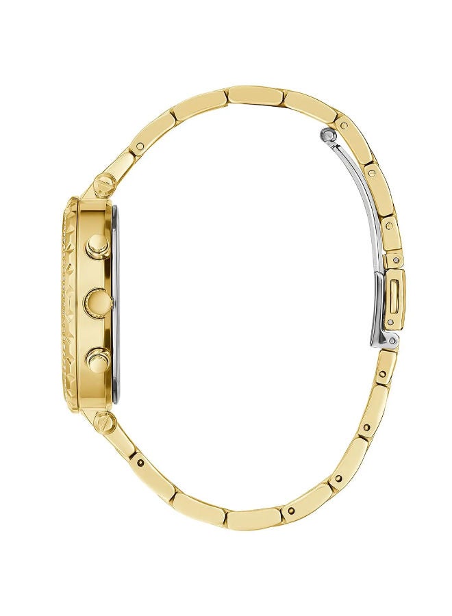 GUESS Watch for Women, Quartz Movement, Analog Display, Gold Leather Strap-GW0403L2 - Image 5