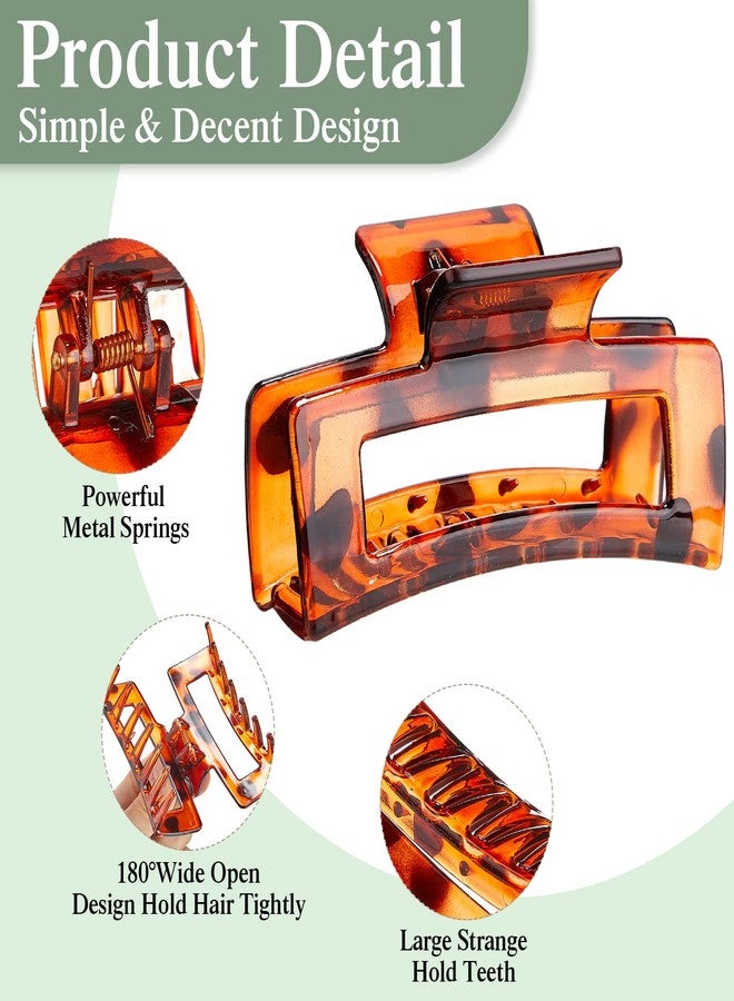 Cindeer 64 Pcs Medium Hair Claw Bulk Hair Clips Set Rectangle Claw Clips Matte Thin Clamps Accessories for Women Girls for Thick(3.35 Inch,Multicolor) - Image 2