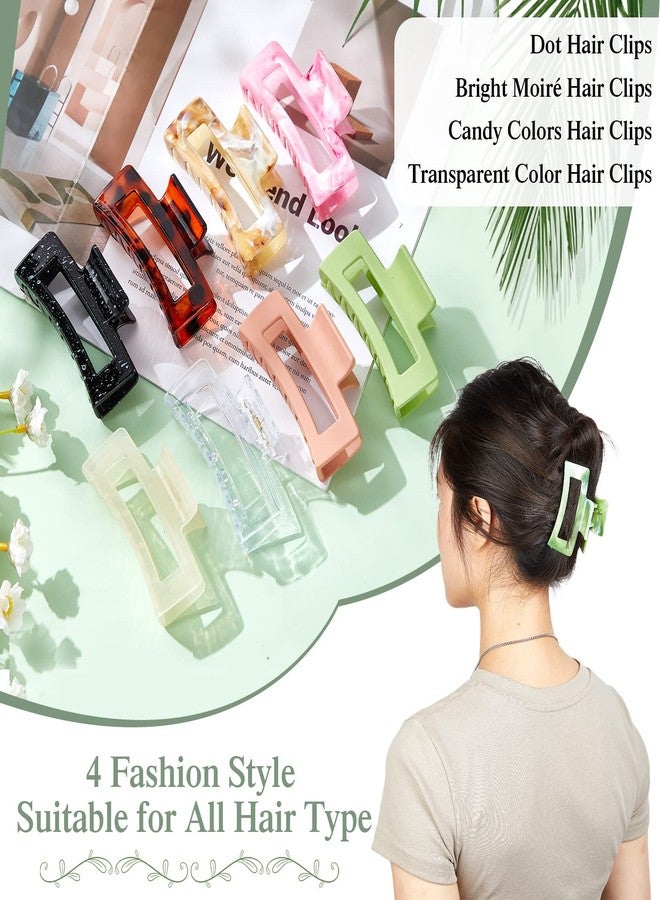 Cindeer 64 Pcs Medium Hair Claw Bulk Hair Clips Set Rectangle Claw Clips Matte Thin Clamps Accessories for Women Girls for Thick(3.35 Inch,Multicolor) - Image 5