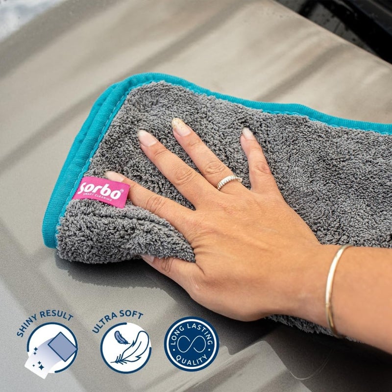 Sorbo Extra Large Microfibre Cleaning Cloth - Ultra Soft & Streak-Free, 30x65cm - Image 4