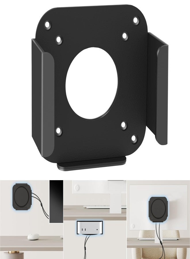 Varghesyla Metal Mount for Mac mini M4/ M4 Pro Wall VESA and Under Desk Mount Holder for 2024 Mac mini M4 with Anti-Scratch Pads Wall Mount Bracket Compatible with Mac mini M4 with Screws and Pen Holder - Image 1