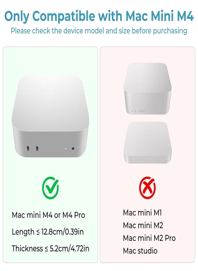 Varghesyla Metal Mount for Mac mini M4/ M4 Pro Wall VESA and Under Desk Mount Holder for 2024 Mac mini M4 with Anti-Scratch Pads Wall Mount Bracket Compatible with Mac mini M4 with Screws and Pen Holder - Image 2