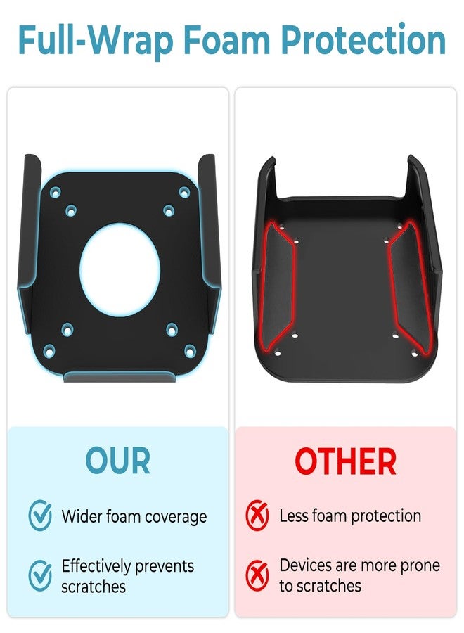 Varghesyla Metal Mount for Mac mini M4/ M4 Pro Wall VESA and Under Desk Mount Holder for 2024 Mac mini M4 with Anti-Scratch Pads Wall Mount Bracket Compatible with Mac mini M4 with Screws and Pen Holder - Image 4