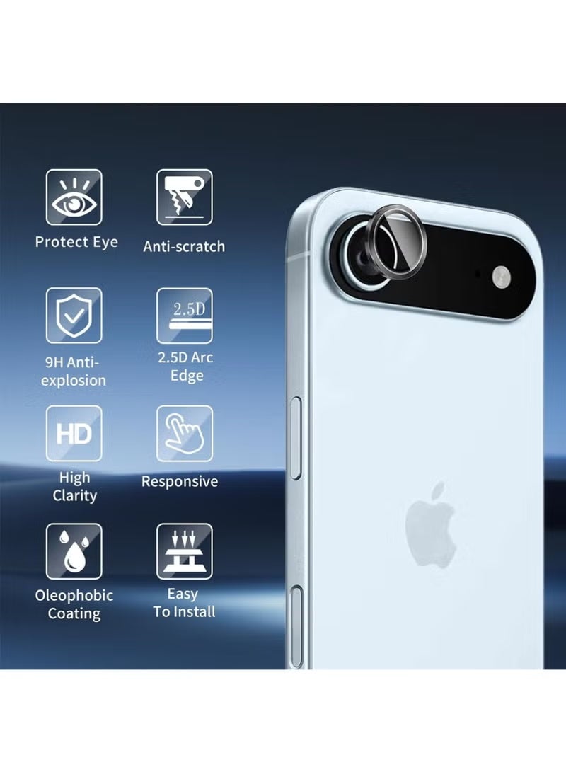JAJEEK 4-Pack iPhone Air Camera Lens Protector, 9H Hardness Tempered Glass, Scratch-Resistant, Anti-Fingerprint, Night Mode Friendly, Clear Protective Film for iPhone Cameras - Image 2