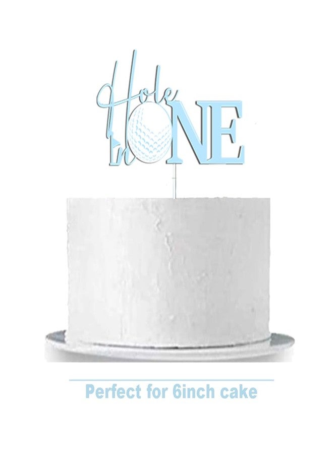 DiDida Hole In One Cake Topper Golf Cake Decorations Acrylic Golf First Birthday Cake Toppers Golf Theme Cake Decorations with Cart Flag for Golf Theme Party Supplies - Image 3