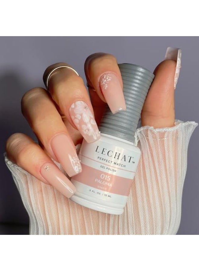 LECHAT Perfect Match Paloma Sheer Pink Nude Gel Polish Nail Lacquer Duo Set - Image 4