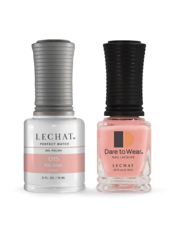 LECHAT Perfect Match Paloma Sheer Pink Nude Gel Polish Nail Lacquer Duo Set - Image 1