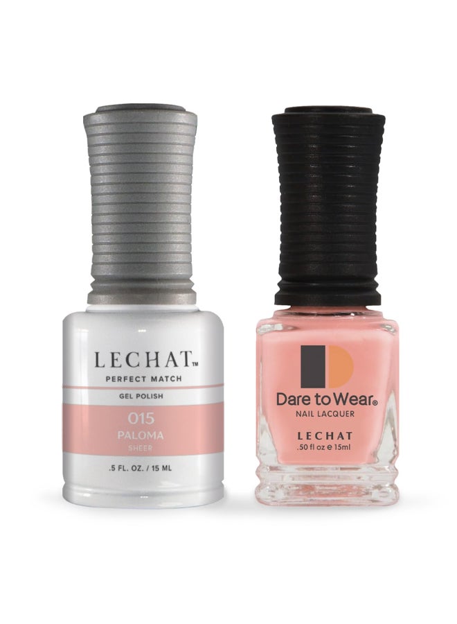 LECHAT Perfect Match Paloma Sheer Pink Nude Gel Polish Nail Lacquer Duo Set - Image 2
