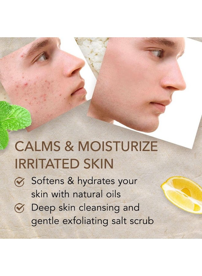 أو ناتشورالز - مقشر O Naturals بزيت الليمون المقشر وملح البحر الميت، منظف عميق للوجه والجسم. يُساعد على مكافحة السيلوليت، ويُساعد على علاج البشرة الدهنية، وحب الشباب، والشعر الناشئ تحت الجلد، وإزالة الجلد الميت. زيوت عطرية، لوز حلو، 18 أونصة. - Image 1