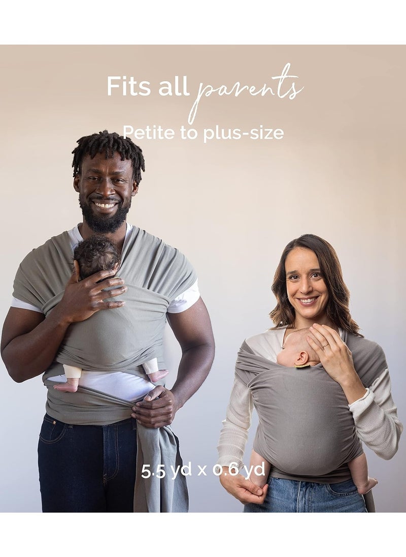 ORiTi Baby Wrap Carrier Newborn to Toddler - Stretchy Baby Wraps Carrier - Baby Sling - Hands-Free Baby Carrier Wrap - Baby Carrier Sling -Baby Carrier Newborn to Toddler 7-35 lbs (Grey)  - Image 5
