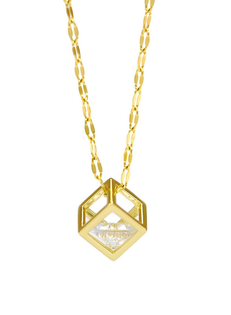 KAAF CREATIONS Kaaf Creations 18K gold plated Stainless steel necklace for women and girls, Intensity,waterproof, Necklace length: 40+5 cm, contemporary, hypoallergenic, long lasting and does not tarnish.  - Image 2