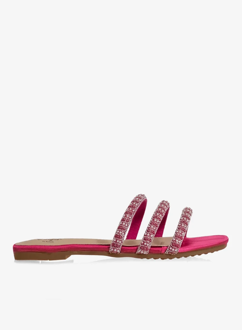 Ginger Diamante Flat Sandal