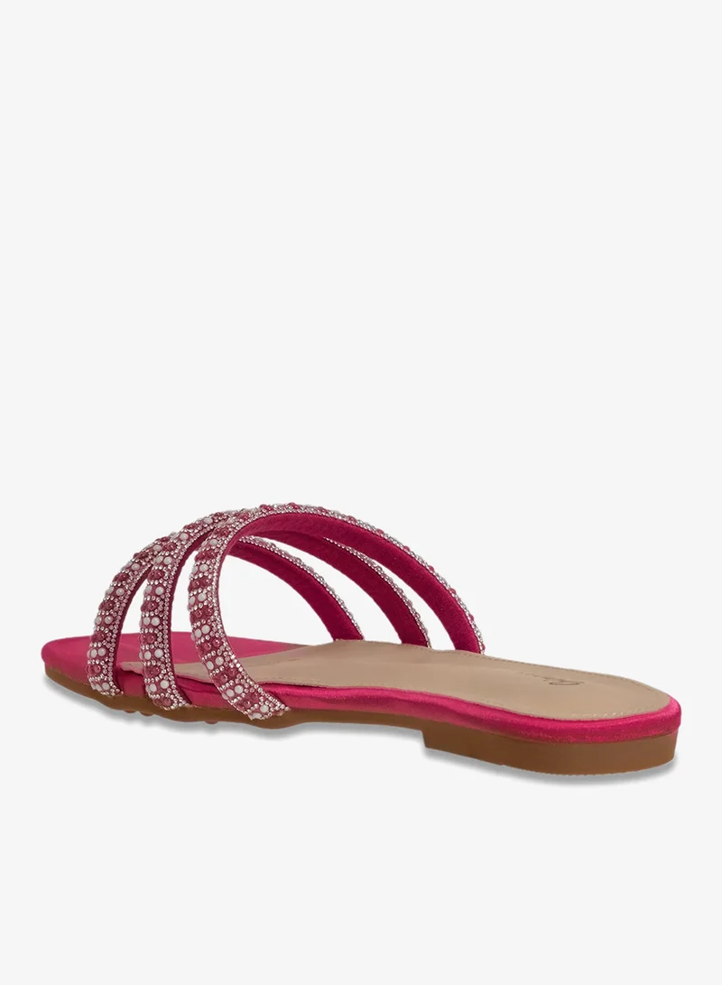 Ginger Diamante Flat Sandal