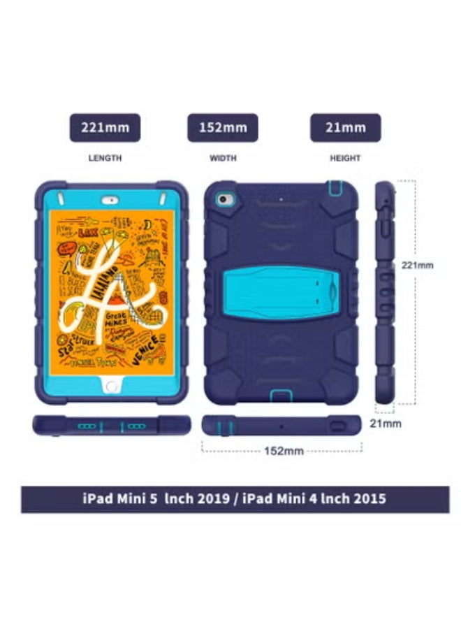 Gulflink Back Cover Protect Case  for Apple iPad mini4/5 navy-blue and blue - Image 2