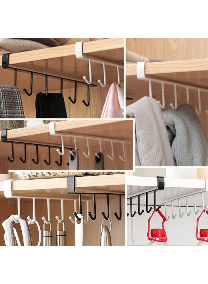 SHOWAY 3 - Pieces Under Shelf Mug Holder - Drilling Free Coffee Cups Storage Rack - Image 2