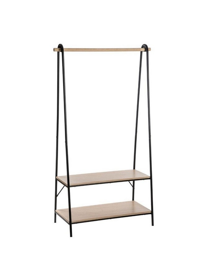 Five Simply Smart Jano Single Rail Clothes Rack with Shelves Brown and Black 164.5 x 46 x 95.5 cm 160406 - Image 1