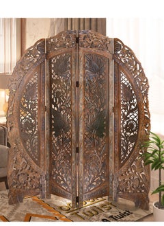 Wooden Twist Partition Screen Room Divider In 4 Panel