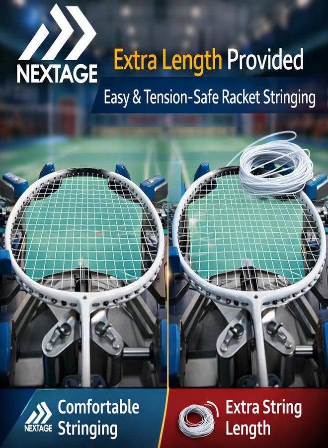 Nextage Badminton String 10 Meter Each - String Replacement Pack of 3 (Total 30m) for Badminton Rackets | Durable Nylon Badminton Gut for Rackets | Ideal for Practice & Training - Image 3