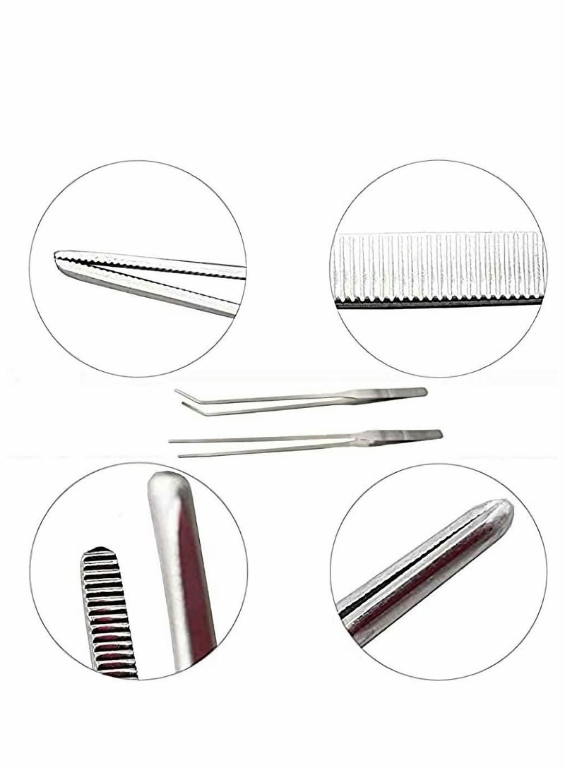 SYOSI Aquarium Tweezers Extra Long 15 inches, Stainless Steel Straight and Curved Tweezers for Fish Tank Plant Aquascape Tools, Feeding Tongs  - Image 3