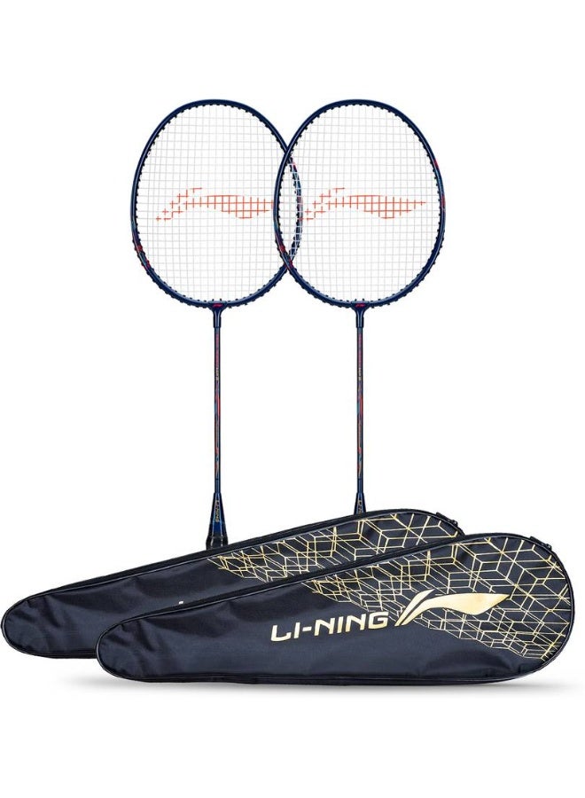 Li-Ning LI-NING Mega Power MP 9 - Pack of 2 + 2 Full Covers Multicolor Strung Badminton Racquet  (Pack of: 4, 90 g) - Image 1