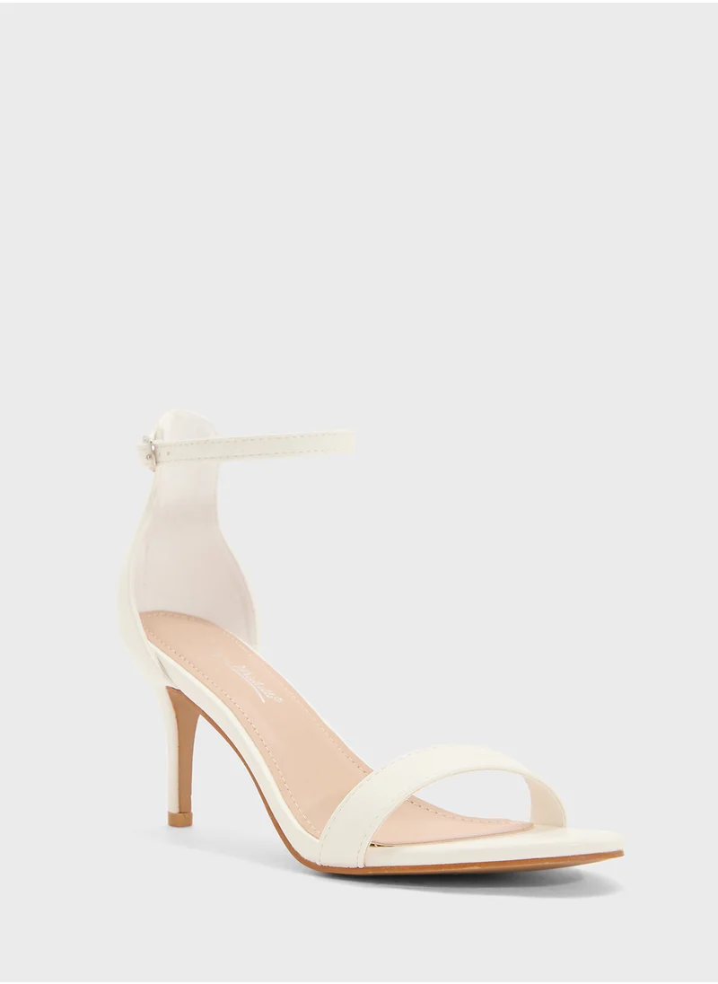 ELLA Mid Heel Sandal With Ankle Strap