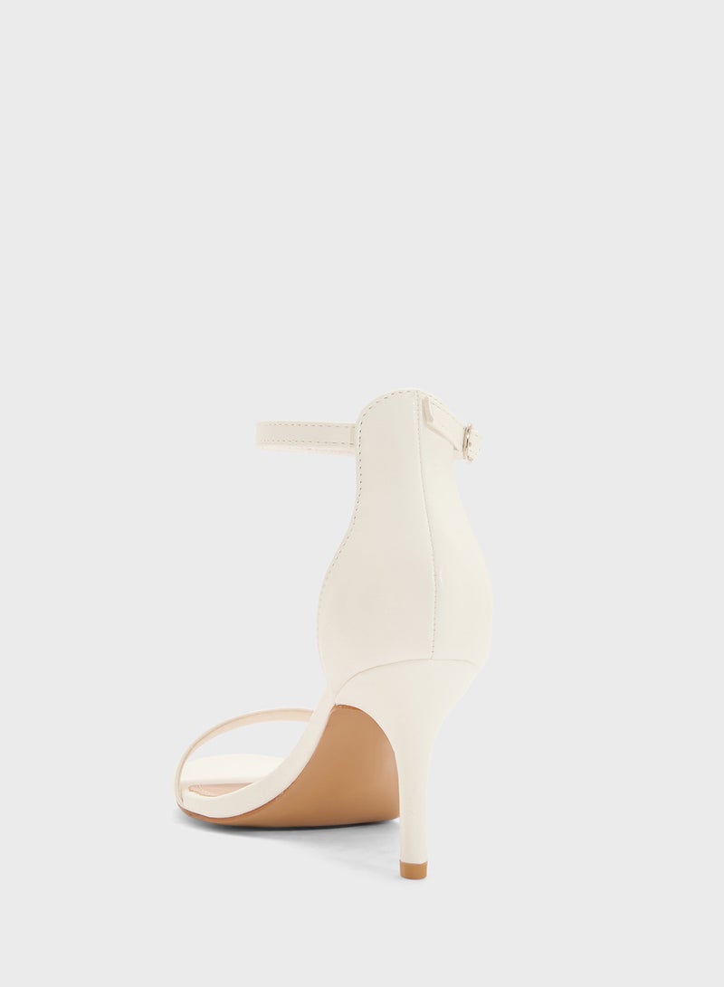 Anne Michelle Mid Heel Sandal With Ankle Strap  - Image 3