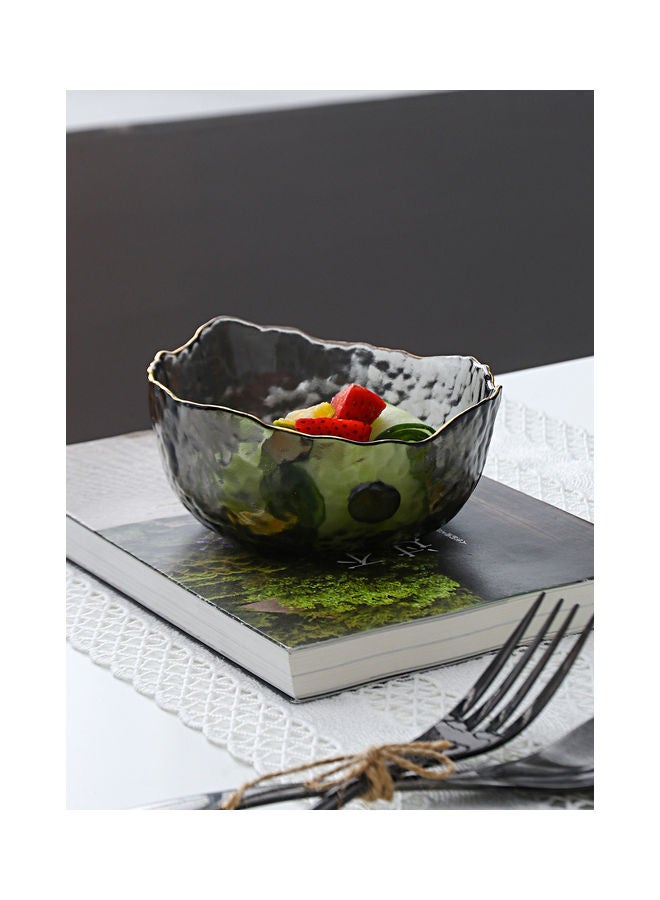 Glass Fruit Salad Bowl Grey 13x13x6cm - Image 2