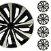 Aiqiying Hubcap Wheel Cover Replacement R17 Hub Caps UniversalFit Steel Wheel Rim Cover ABS Material Exterior Accessories for Car Truck SUV Set of 417inchSilverBlack - Image 2