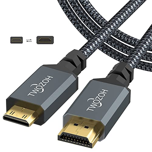 Twozoh كابل توزوه ميني إتش دي إم آي إلى إتش دي إم آي 3.3 قدم، كابل مضفر عالي السرعة يدعم 3D 4K/60Hz 1080p 720p - Image 1