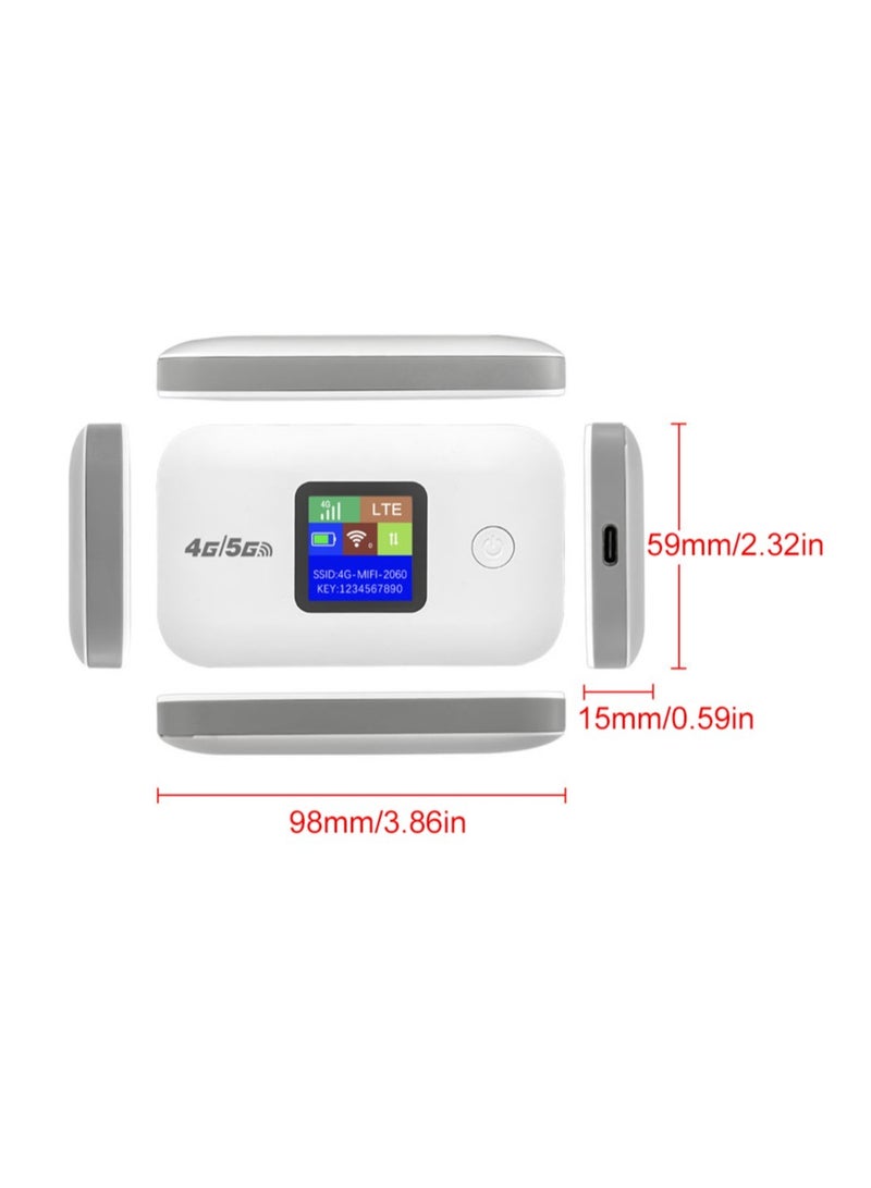 Portable Wireless Modem, Wireless Wi-Fi router Range Extender, 150Mbps 2100mAh Mobile Pocket WiFi Router with SIM Card Slot 4G/5G Wireless Router - Image 4