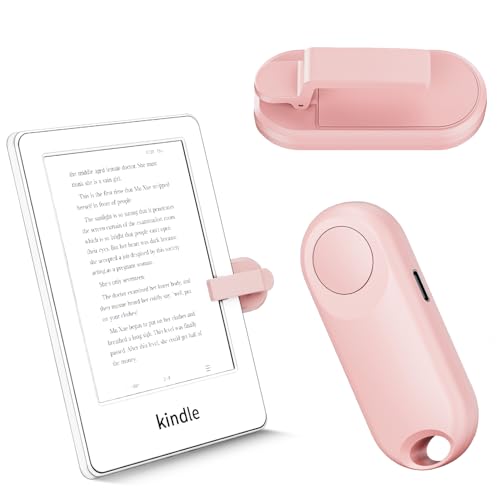 Sycelu RF Remote Control Page Turner for Kindle Paperwhite Accessories Ipad Reading Kobo Surface Comics/Novels iPhone Tablets Android Taking Photos Camera Video Recording Remote Triggers(Pink) - Image 1