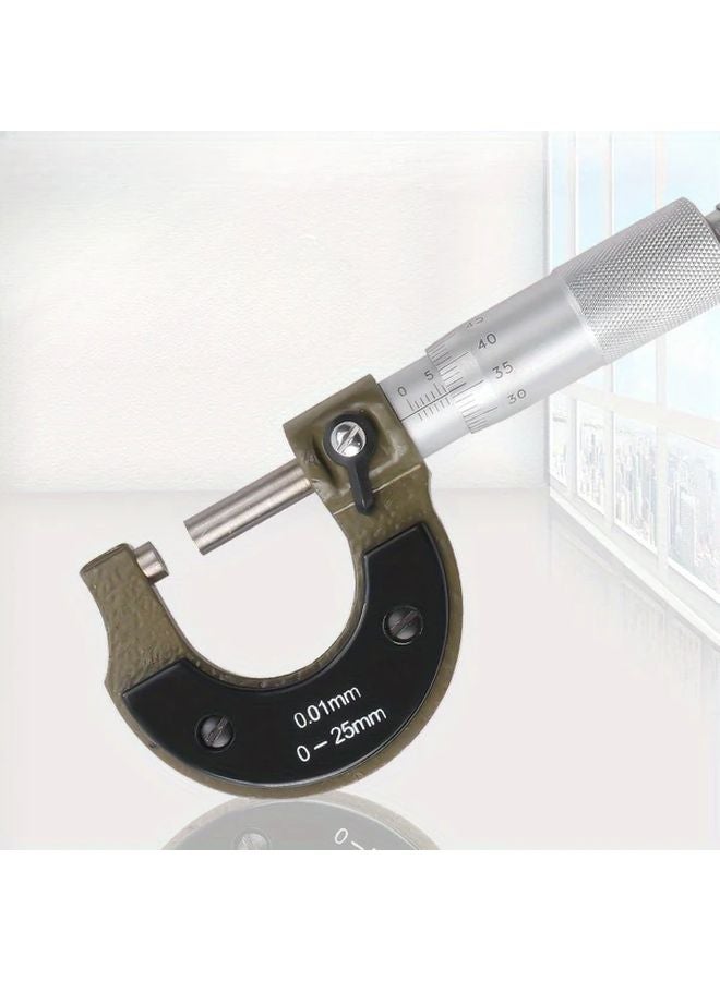 Black Digital Micrometer 0 25mm Hardened Alloy Construction - Image 1