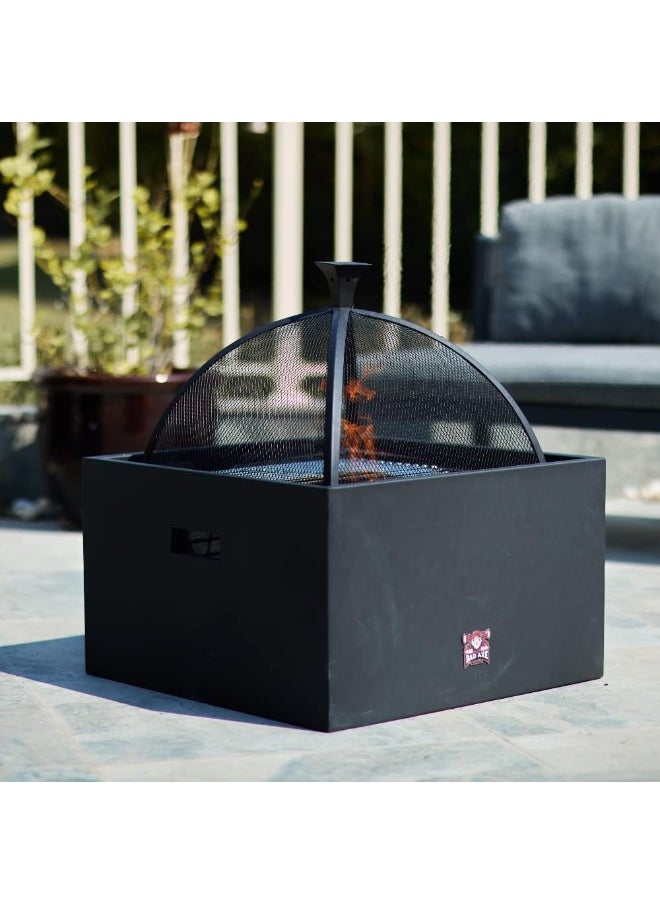 BAD AXE - Bad Axe The Log Cabin Firepit Wood And Charcoal Grill  Barbecue Grill Cooking Garden Bbq Grill Movable Lightweight Decorative - Image 1