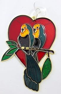 Westman Works Westman Works Parrot Love Birds Tropical Suncatcher Window Ornament Decoration - Image 1