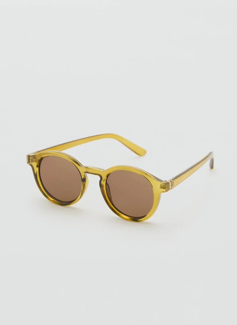 Mango Man Semi-transparent frame sunglasses
