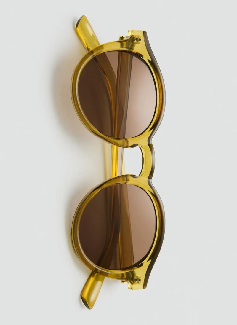 Mango Man Semi-transparent frame sunglasses