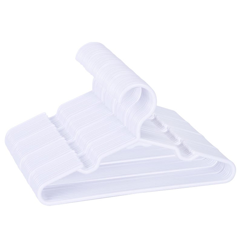 60 Pack White Kids Hangers 116 Inch  Baby Clothes Hangers for Toddler  Child Durable Plastic Childrens Hangers for Closet Pants Coats Skirts NonSlip SpaceSaving