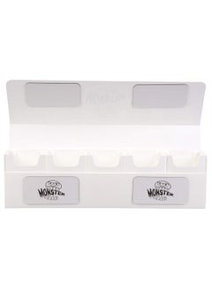 Monster Protectors Monster Protectors Magnetic Five Deck Box - White, Holds 375 Gaming TCGs, Self-Locking Closure, Compatible w Standard & Smaller Size Gaming Trading Cards, Removable Construction  - Image 2