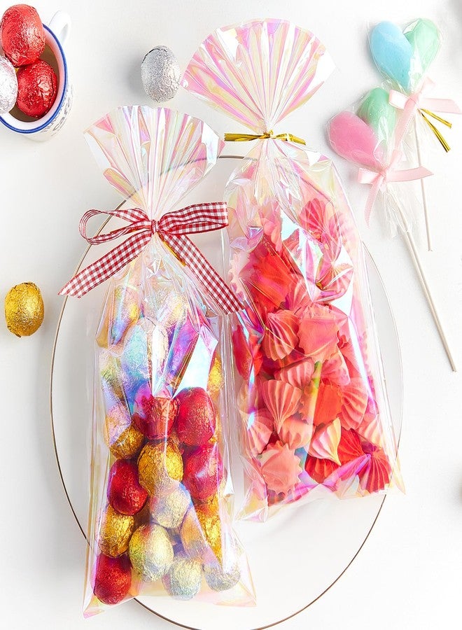 Ohuimrt Iridescent Cellophane Treat Bags, 5x11 Inches, 100 PCS - Image 3
