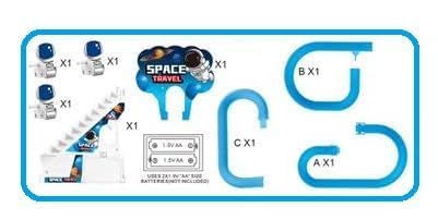 WireScorts Space Travel Music Track Toy with Climbing Stairs, Flashing Lights & Music I Battery Operated Slide Toy for Kids 3+ Years I Fun Spiral Track Playset for Boys & Girls - Image 3