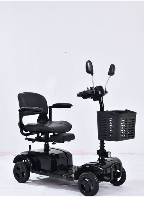 Multi-purpose foldable four-wheel electric scooter