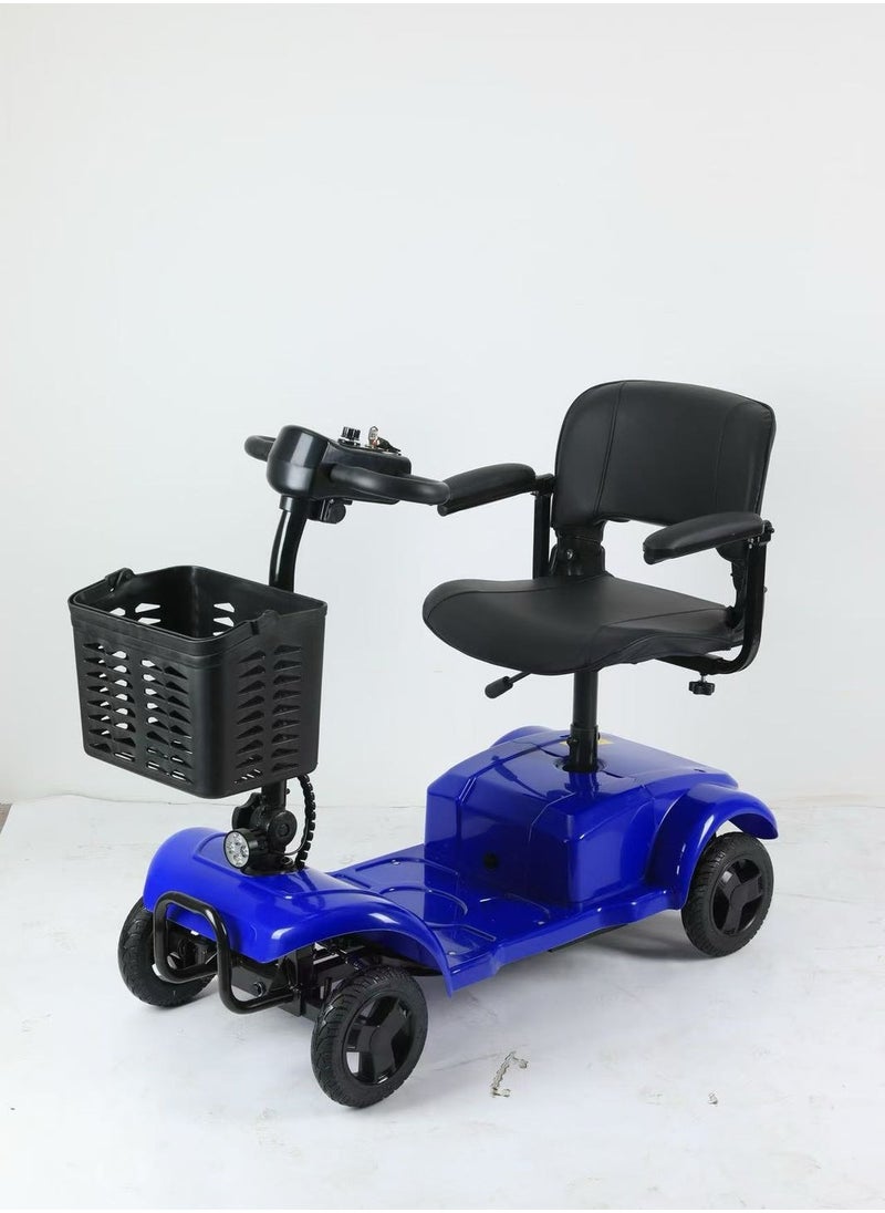 Multi-purpose foldable four-wheel electric scooter